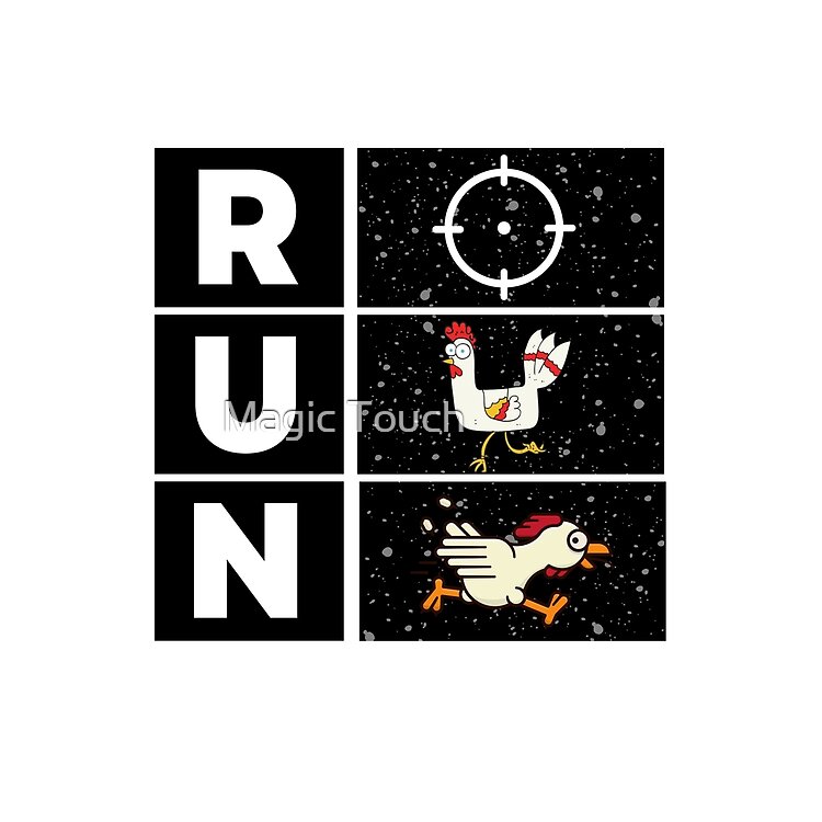 Chicken Running Away From The Target Funny Design Tote Bag - Image 2