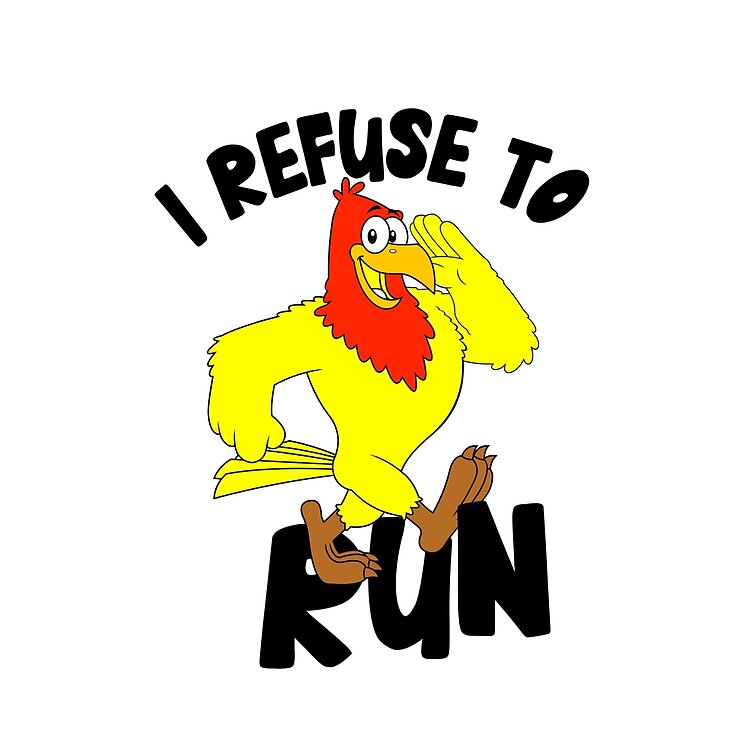 I Refuse To Run Running Chicken Memes Tote Bag - Image 2
