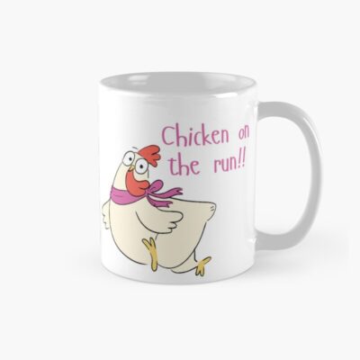 Chicken On The Run Funny Cartoon Chicken Mug