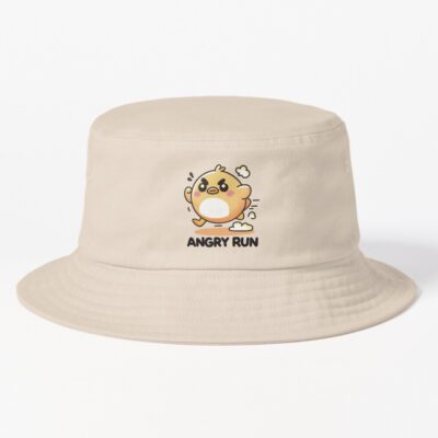Angry Run Cute Determined Chick Bucket Hat