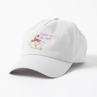 Chicken On The Run Funny Cartoon Chicken Cap