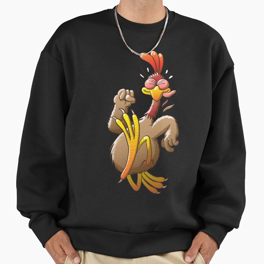 Chicken Running For His Life Sweatshirt - Image 3
