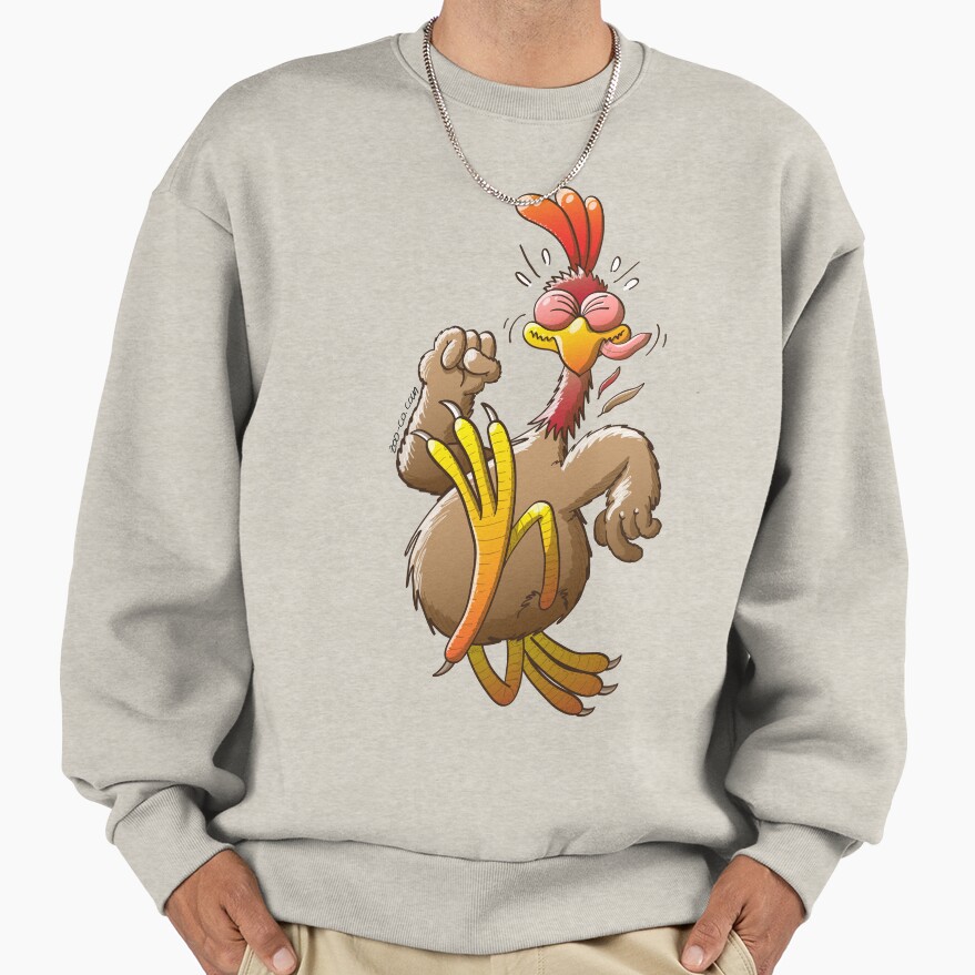 Chicken Running For His Life Sweatshirt - Image 4