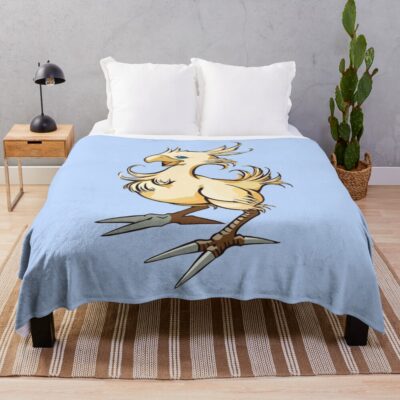 Yellow Chocobo Throw Blanket