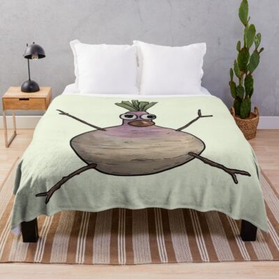 Chicken Run Turnip Throw Blanket