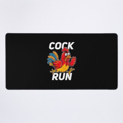 Cock Run Funny Chicken Run T Shirt Mouse Pad