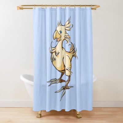 Yellow Chocobo Shower Curtain