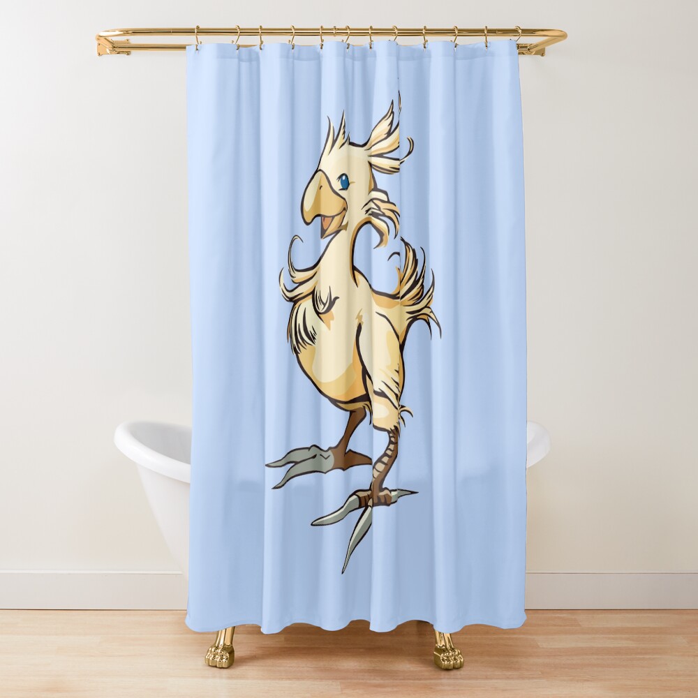 Yellow Chocobo Shower Curtain