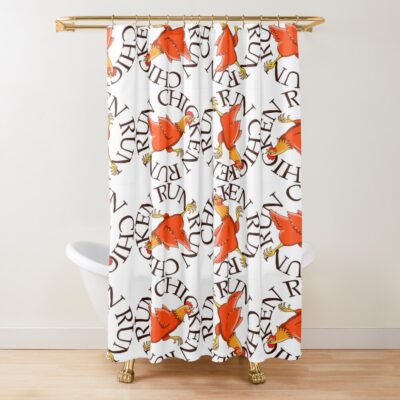 Run Chicken Run Shower Curtain