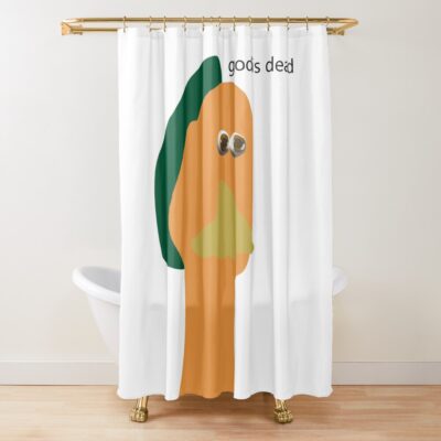 God Is Dead Chicken Run Shower Curtain