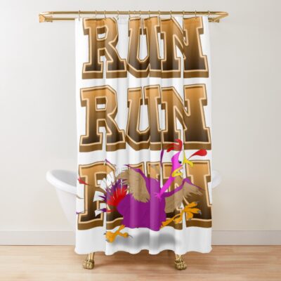Turkey Run Thanksgivng Turkey Run Shower Curtain