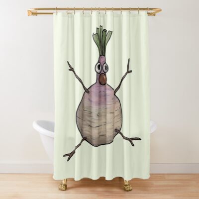 Chicken Run Turnip Shower Curtain