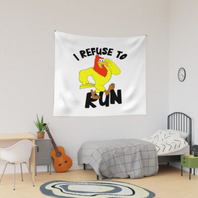 I Refuse To Run Running Chicken Memes Tapestry