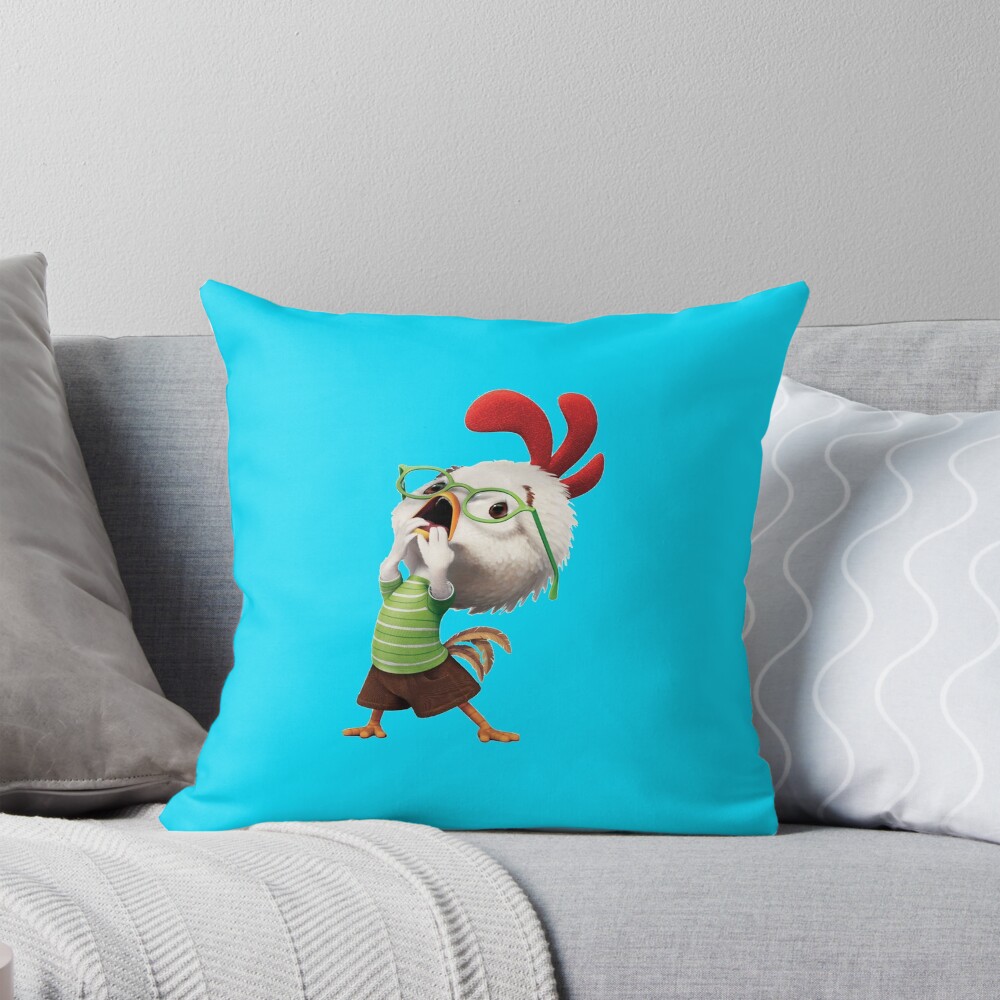 Chicken Little Sticker Throw Pillow