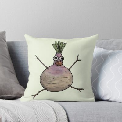 Chicken Run Turnip Throw Pillow