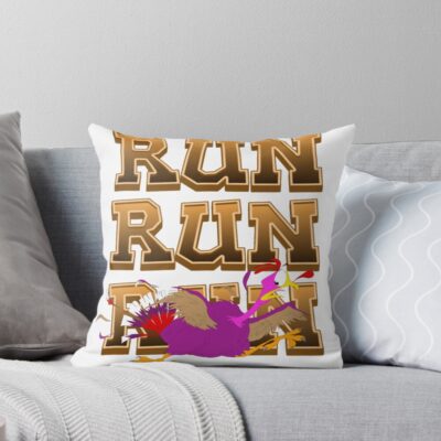 Turkey Run Thanksgivng Turkey Run Throw Pillow